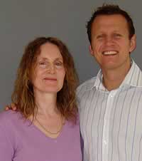 Pam Amos with Dr Christian Farthing